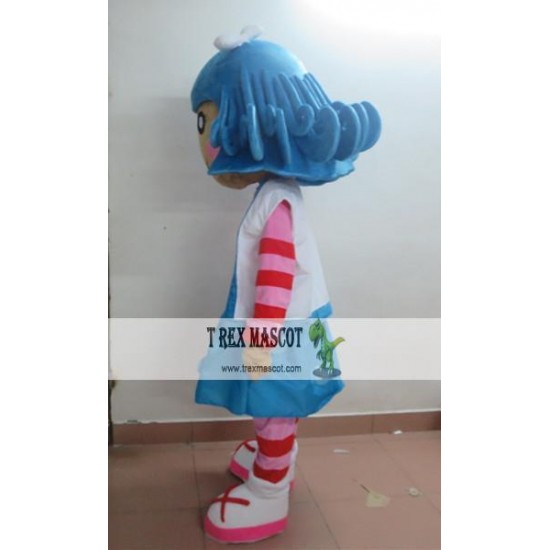 Curly Hair Girl Mascot Costume For Adults Curly Hair Girl Mascot Costume For Adults