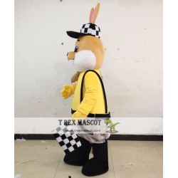 Racing Rabbit Mascot Costume Adult Rabbit Mascot