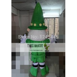 Adult Christmas Mascot Costume Green Santa Claus Costume