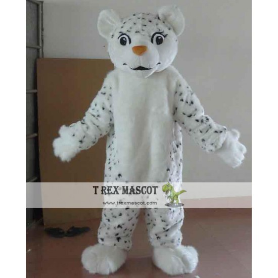 White Leopard Mascot Costume Adult Leopard Mascot