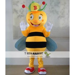 Happy Yellow Honey Bee Mascot Costume For Adults Bee Costume