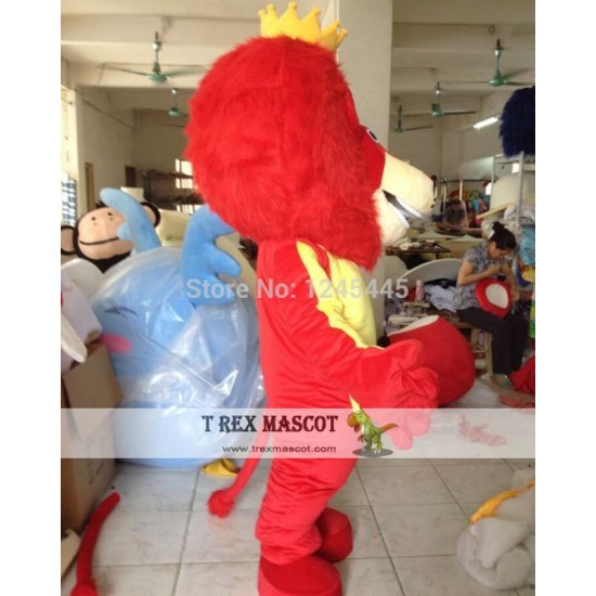 Red Hair Lion Mascot Costume Lion Costume For Adults