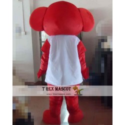 Red Elephant Mascot Costume Adult Elephant Mascot