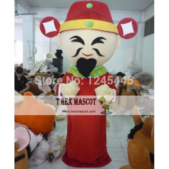 Adult God Of Fortune Costume The God Of Fortune Mascot Adult God Of Fortune Costume The God Of Fortune Mascot