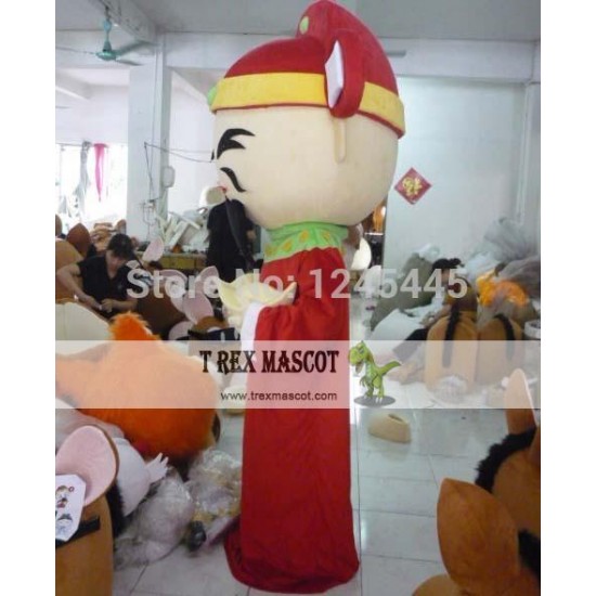 Adult God Of Fortune Costume The God Of Fortune Mascot Adult God Of Fortune Costume The God Of Fortune Mascot