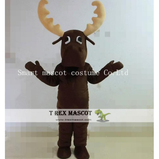 Cartoon Deer Yellow Antlers Costume Adult Christmas Deer Costume Cartoon Deer Yellow Antlers Costume Adult Christmas Deer Costume