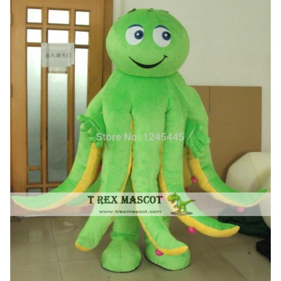 Adult Octopus Mascot Costume In Green/Blue/Purple/Yellow Adult Octopus Mascot Costume In Green/Blue/Purple/Yellow