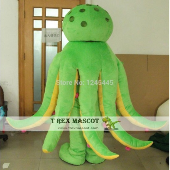 Adult Octopus Mascot Costume In Green/Blue/Purple/Yellow Adult Octopus Mascot Costume In Green/Blue/Purple/Yellow