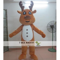 Happy Face Deer Mascot Costume Adult Deer Costume