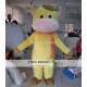Yellow Cattle Mascot Costume Adult Cow Mascot Costume