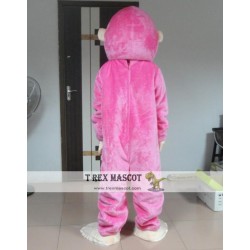 Pink Chimpanzee Mascot Costume Eva Chimpanzee Costume