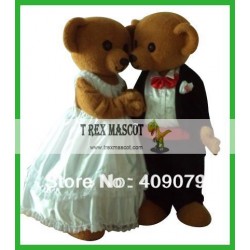 Adult Teddy Bear Mascot Costume For Wedding