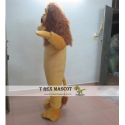 Bwron Furry Head Lion Mascot Costume For Adult