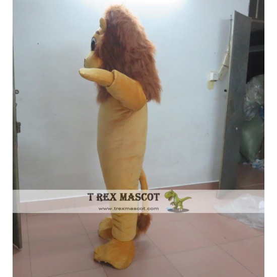 Bwron Furry Head Lion Mascot Costume For Adult