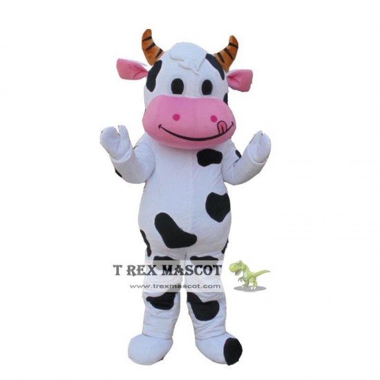 Cartoon Mascot Clothing In The Shape Of Farm Cow Cartoon Mascot Clothing In The Shape Of Farm Cow
