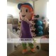 Cool Debby Little Girl Young Girl Cartoon Mascot Costume Blue Clear Eyes Purple Cool Debby Little Girl Young Girl Cartoon Mascot Costume Blue Clear Eyes Purple