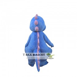 Blue Dinosaur Mascot Costume