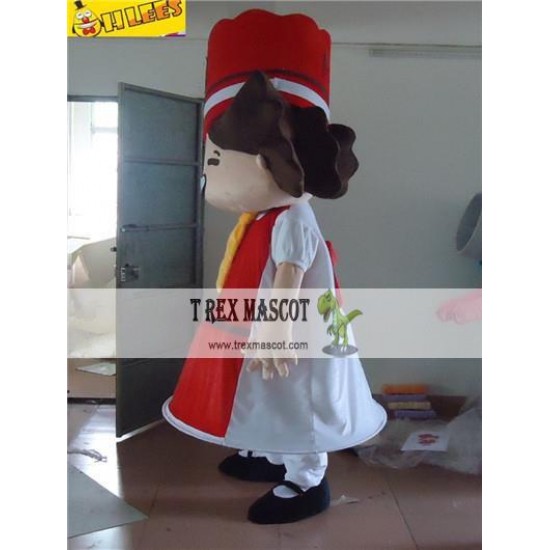 Women Girl Cook Cartton Mascot Costume