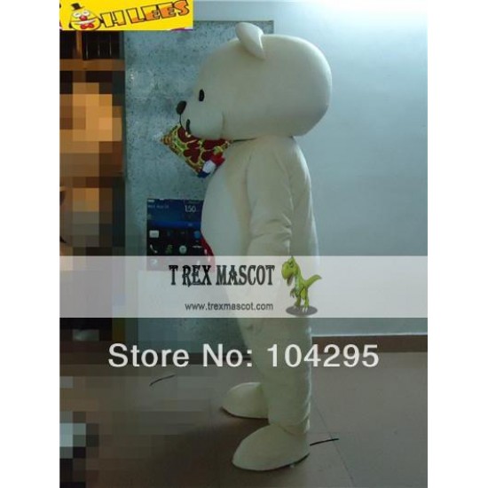 Cream Bear Mascot Costume Cream Bear Mascot Costume