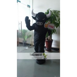 Actual Black Bull Buffalo Mascot Costume Plush Costumes