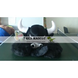 Actual Black Bull Buffalo Mascot Costume Plush Costumes