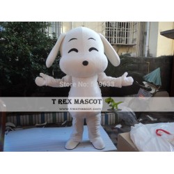 White Dog Mascot Costume