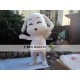 White Dog Mascot Costume