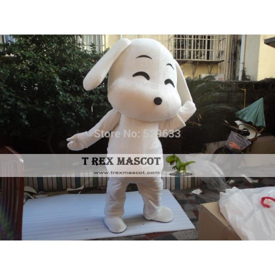 White Dog Mascot Costume