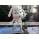 White Dog Mascot Costume