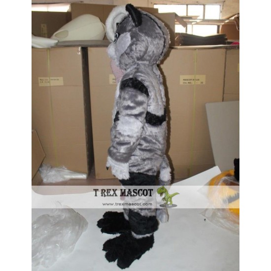 Gray Furry Cat Mascot Costume Gray Furry Cat Mascot Costume