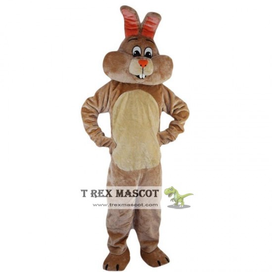 Beige Rabbit Mascot Costume Adult