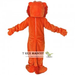 Orange Lion Mascot Costume