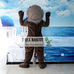 Grey Lion Mascot Costume