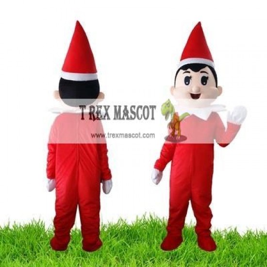 Adult Christmas Boy Mascot Costume