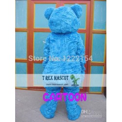 Adult Plush Blue Bear Mascot Costume