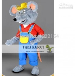 Adult Cartoon Farmer Mouse Mascot Costumes