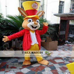 Red Rabbit Mascot Costumes Rabbit Cartoon Costume