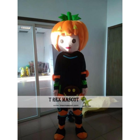 Halloween Pumpkin Boy Girl Mascot Costume