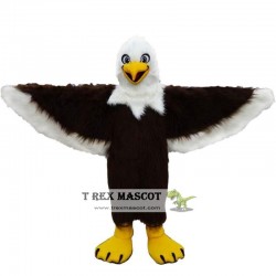 Brown Eagle Long Hair Mascot Costume