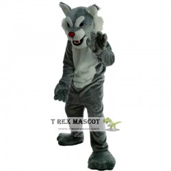 Grey Wildcat Mascot Costume
