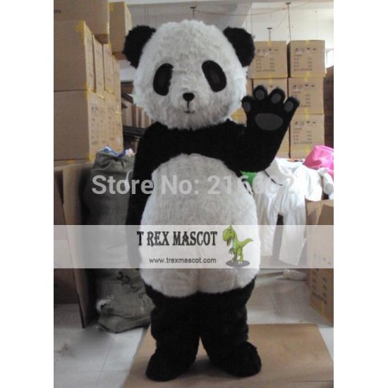 Black And White Panda Mascot Costume Black And White Panda Mascot Costume