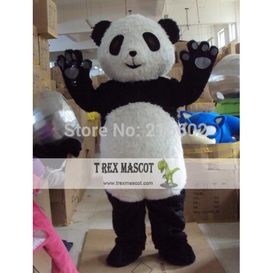 Black And White Panda Mascot Costume Black And White Panda Mascot Costume
