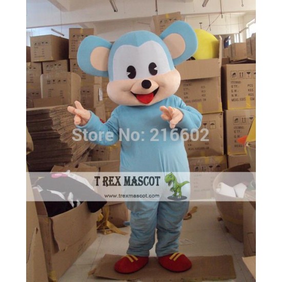 Blue Monkey Adult Mascot Costume Blue Monkey Adult Mascot Costume