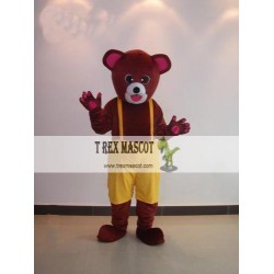 Helmet Yellow Bear Mascot Costume
