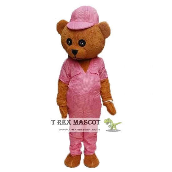 Pink Teddy Bear Mascot Costume Pink Teddy Bear Mascot Costume