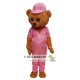 Pink Teddy Bear Mascot Costume Pink Teddy Bear Mascot Costume