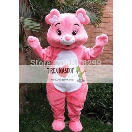 Pink Bear Mascot Costume Pink Bear Mascot Costume