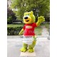 Green Teddy Bear Mascot Costume Green Teddy Bear Mascot Costume