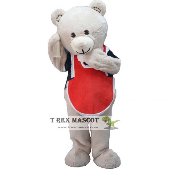 Adult Fur Teddy Bear Mascot Costume