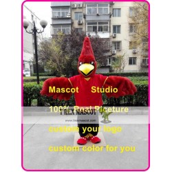 Red Jay Mascot Costume Red Cardinal